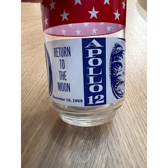 Vintage NASA Libbey Commemorative Glasses, Apollo 12 and 13, 10 Oz - Picture 2 of 7